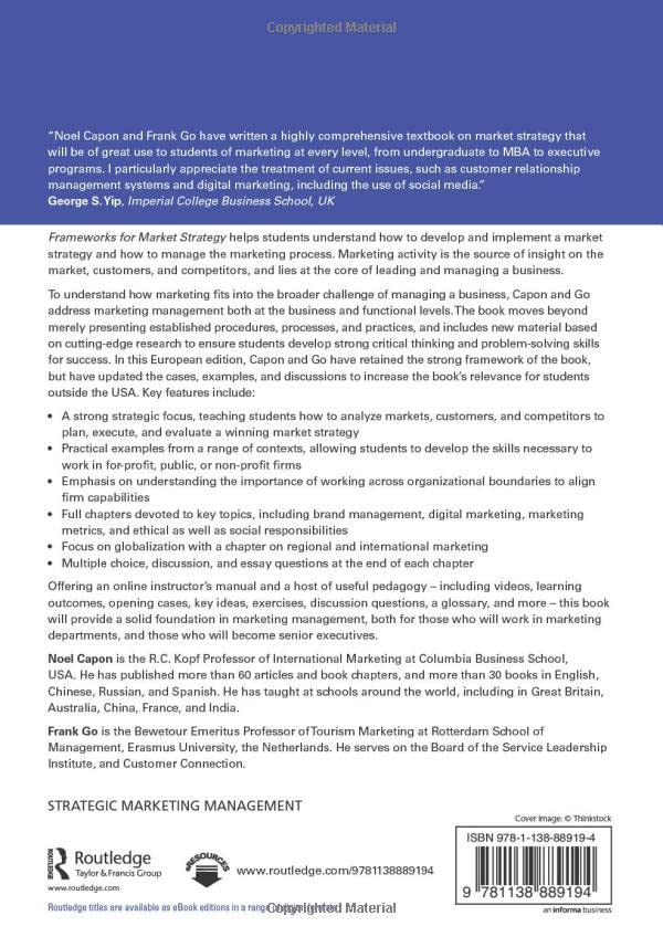 Frameworks for Market Strategy: European Edition - Retail Maharaj