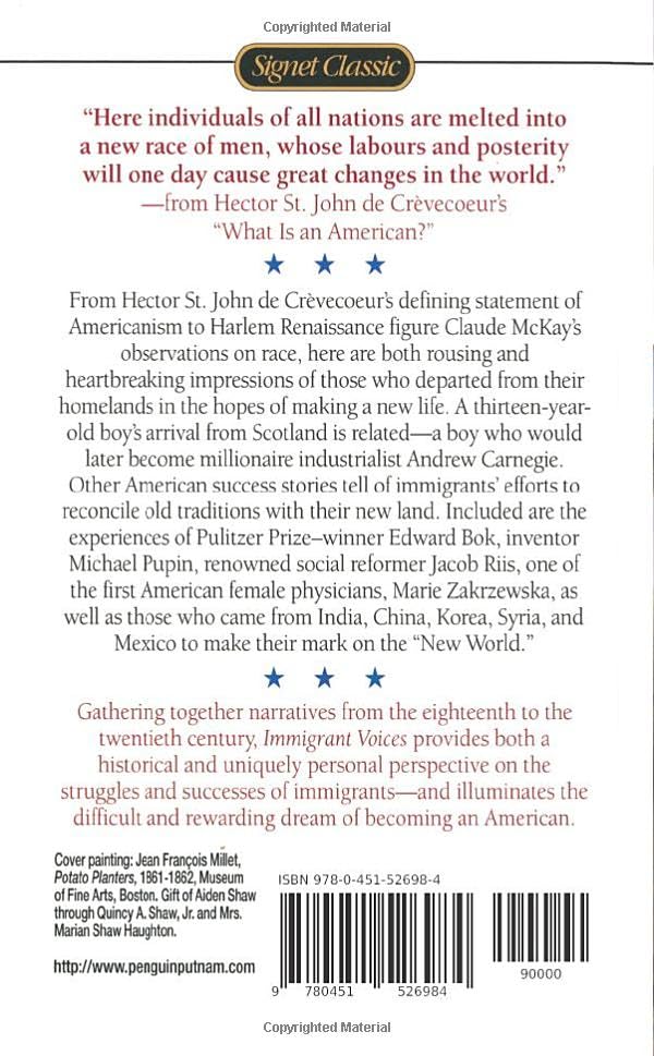 Immigrant Voices: Twenty-Four Narratives on Becoming an American
