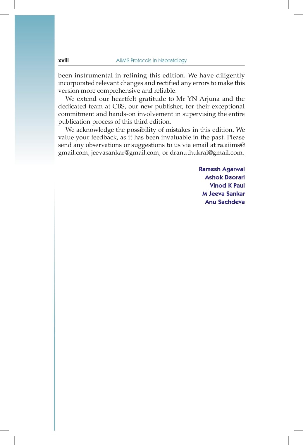 Aiims Protocols In Neonatology Additional Protocols 3Ed (Pb 2025)