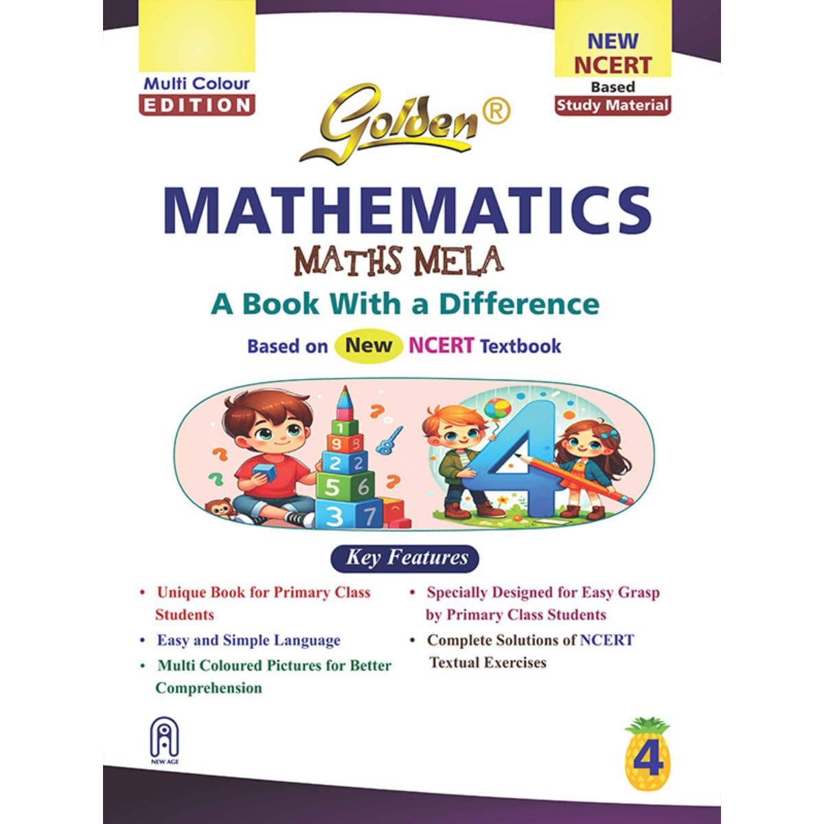Golden Mathematics Study Material Based on NEW NCERT Maths Mela For Class 4 | Easy and Simple Language | Multi Coloured Pictures for Better Comprehension | Complete Solutions of NCERT Textual Exercises - Retail Maharaj