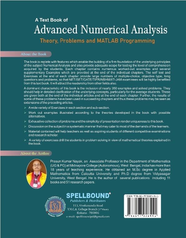A Textbook Of Advanced Numerical Analysis (Theory, Problems and MATLAB Programming) (English version) - Retail Maharaj
