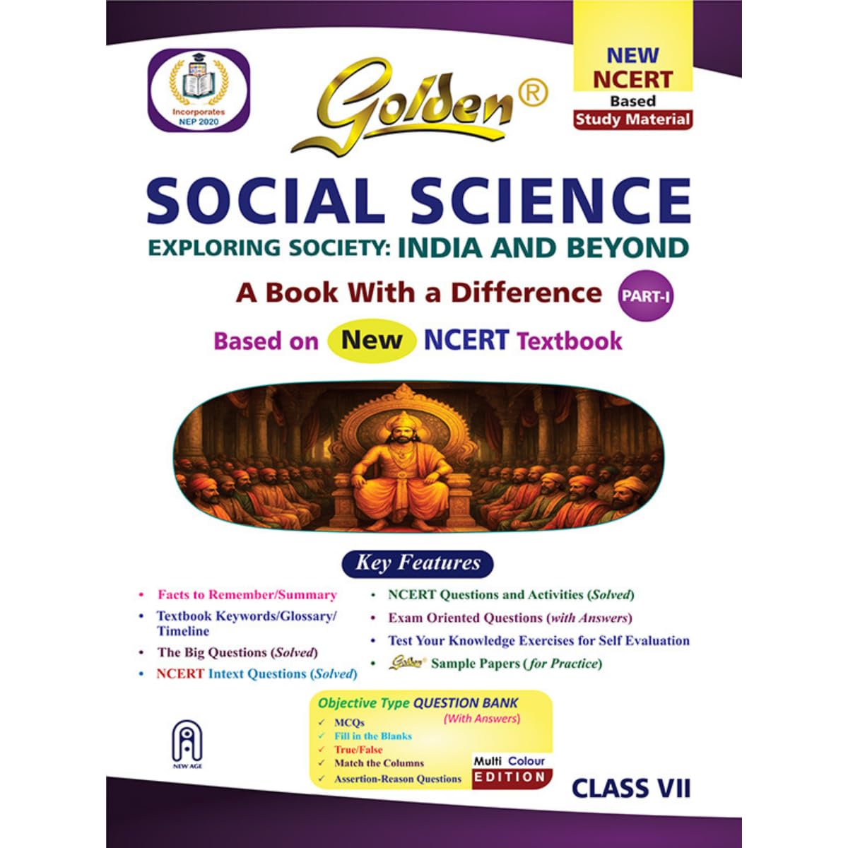 Golden Social Science Study Material Based on NEW NCERT EXPLORING SOCIETY: INDIA AND BEYOND Class-7 | CBSE 2026 Exams | NCERT Textual Question | Sample Q. Papers | Objective Type Question | MCQs - Retail Maharaj