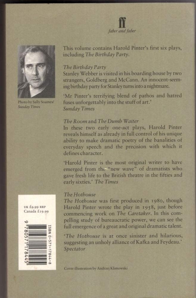 Harold Pinter Plays 1: The Birthday Party; The Room; The Dumb Waiter; A Slight Ache; The Hothouse; A Night Out; The Black and White; The Examination (Contemporary Classics)