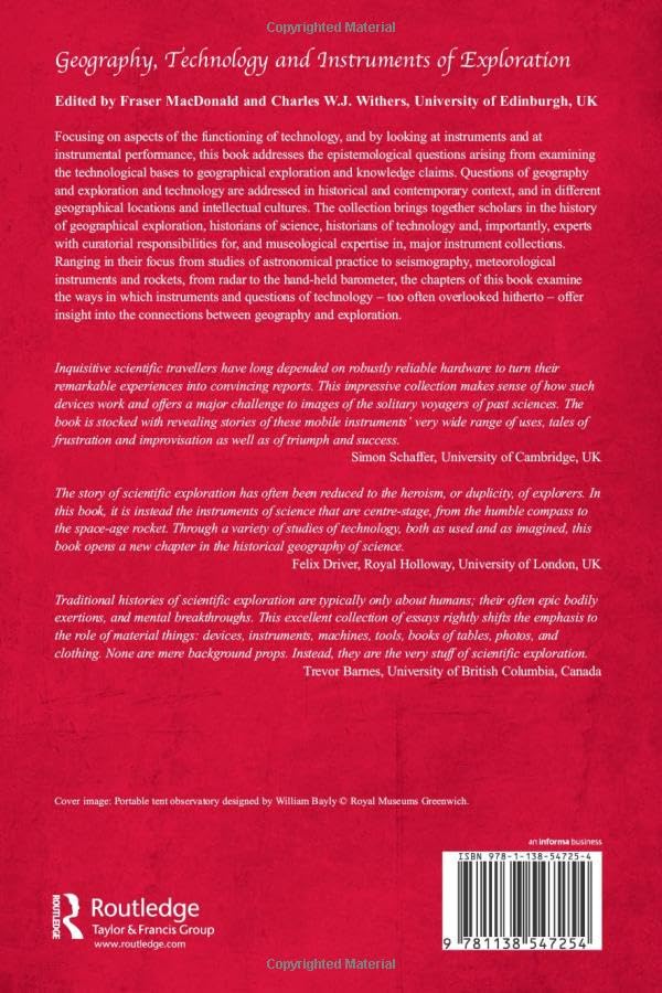 Geography, Technology and Instruments of Exploration (Studies in Historical Geography) - Retail Maharaj