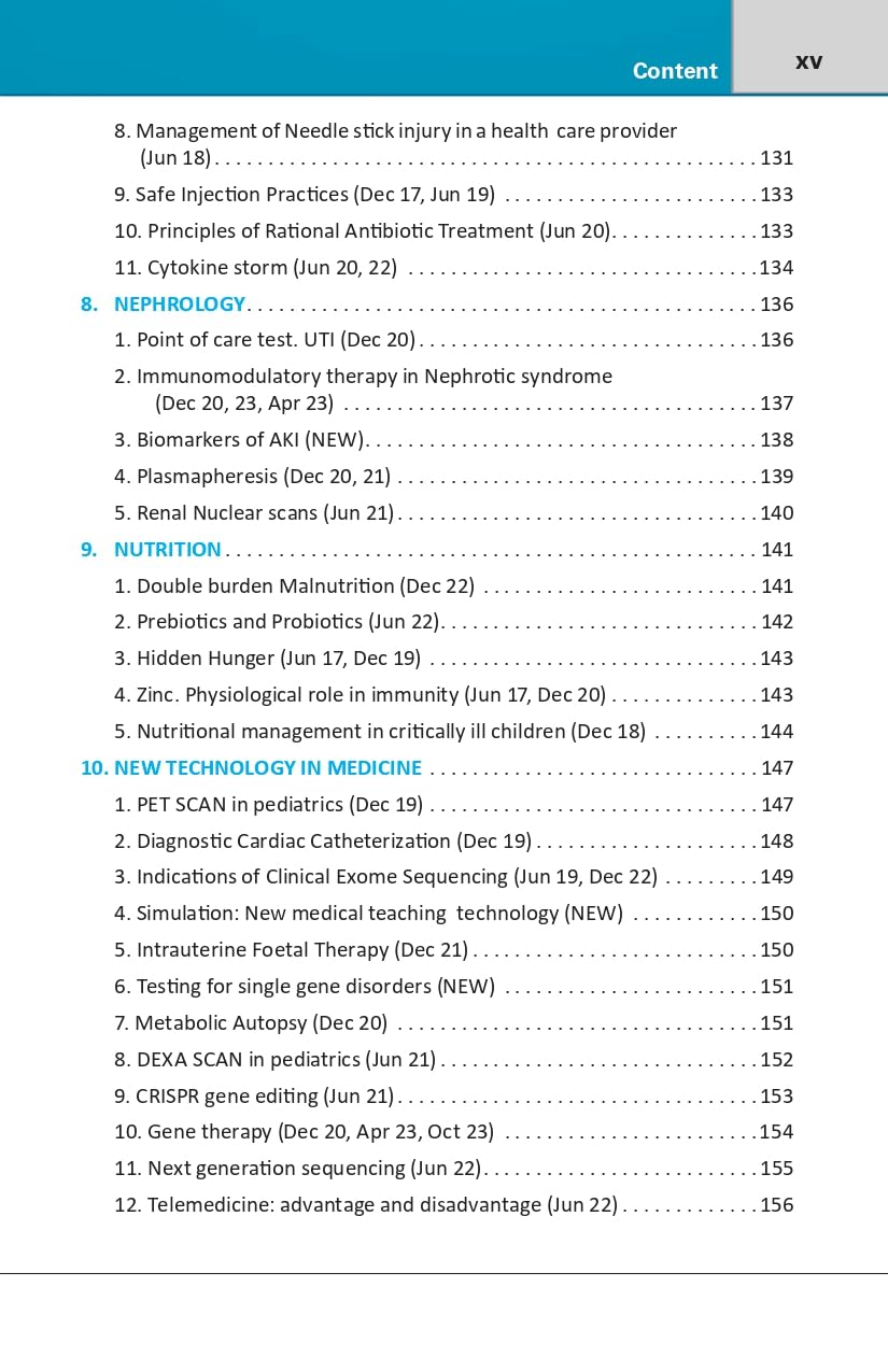 Pediatrics DNB Topic wise Question and Answer 1st/2025