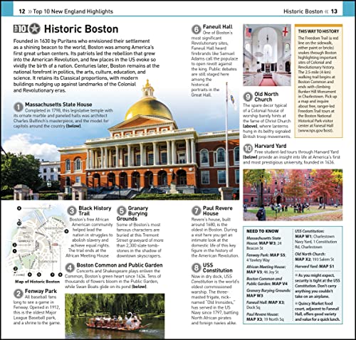 DK Eyewitness Top 10 New England (Pocket Travel Guide) - Retail Maharaj