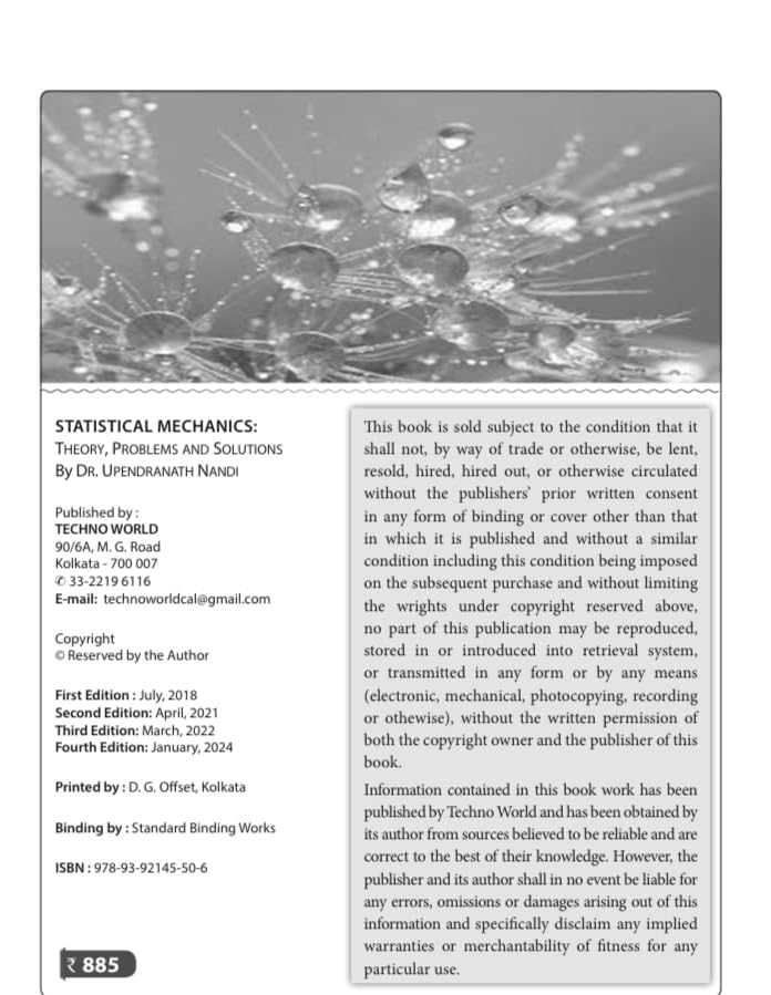 Statistical Mechanics -Theory,Problems and Solutions - Retail Maharaj