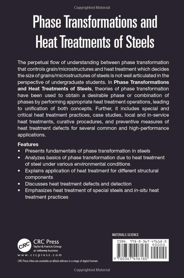 Phase Transformations and Heat Treatments of Steels - Retail Maharaj