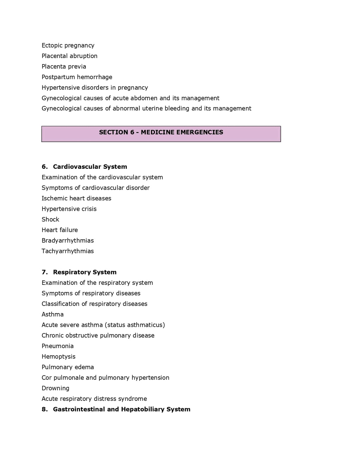 Common Medical Emergencies