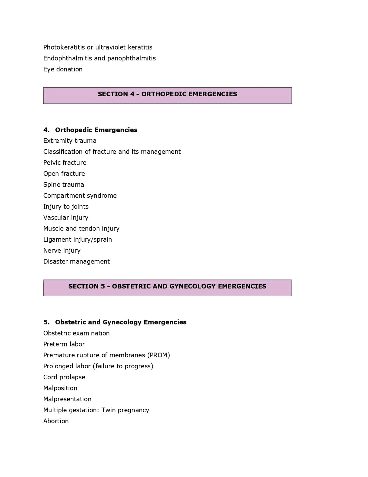 Common Medical Emergencies