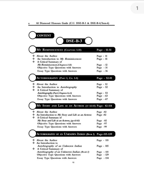 CBCS Autobiography Text & Peformance - Sem - 6 - Calcutta University (English Version) - Retail Maharaj