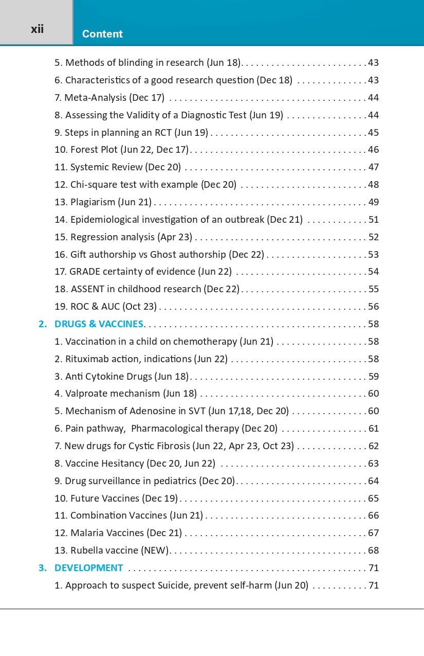 Pediatrics DNB Topic wise Question and Answer 1st/2025