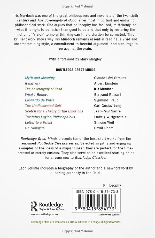 The Sovereignty of Good (Routledge Great Minds) - Retail Maharaj