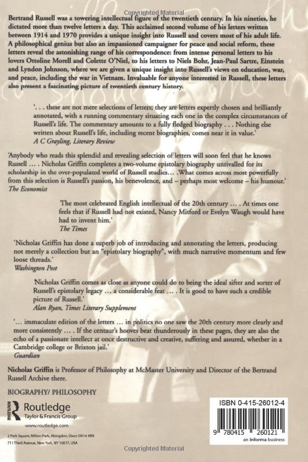 The Selected Letters of Bertrand Russell, Volume 2: The Public Years 1914-1970 - Retail Maharaj