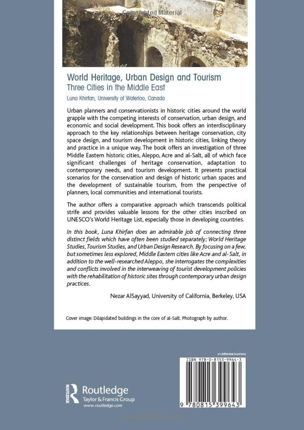 World Heritage, Urban Design and Tourism: Three Cities in the Middle East - Retail Maharaj