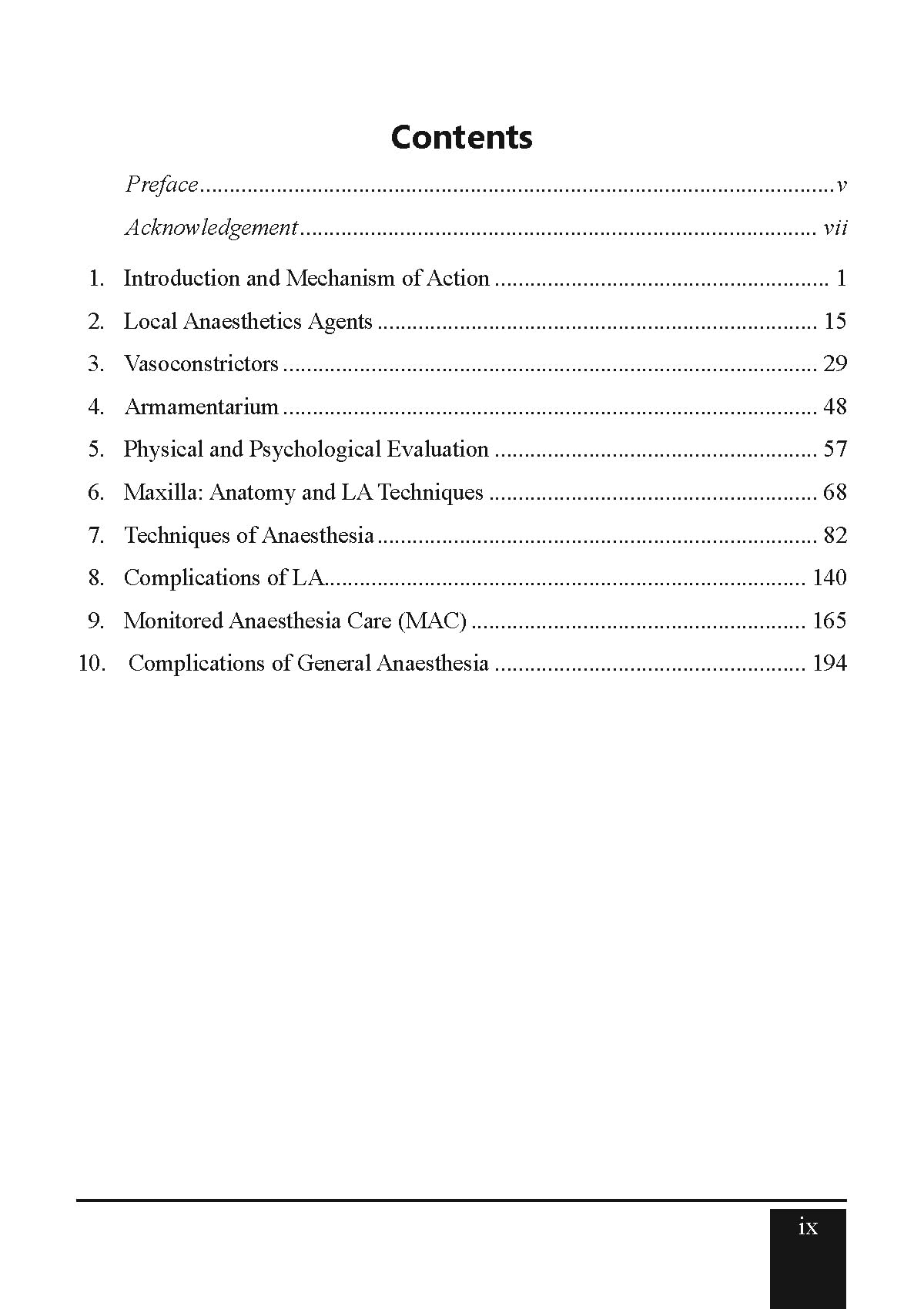 Anaesthesia in Dentistry