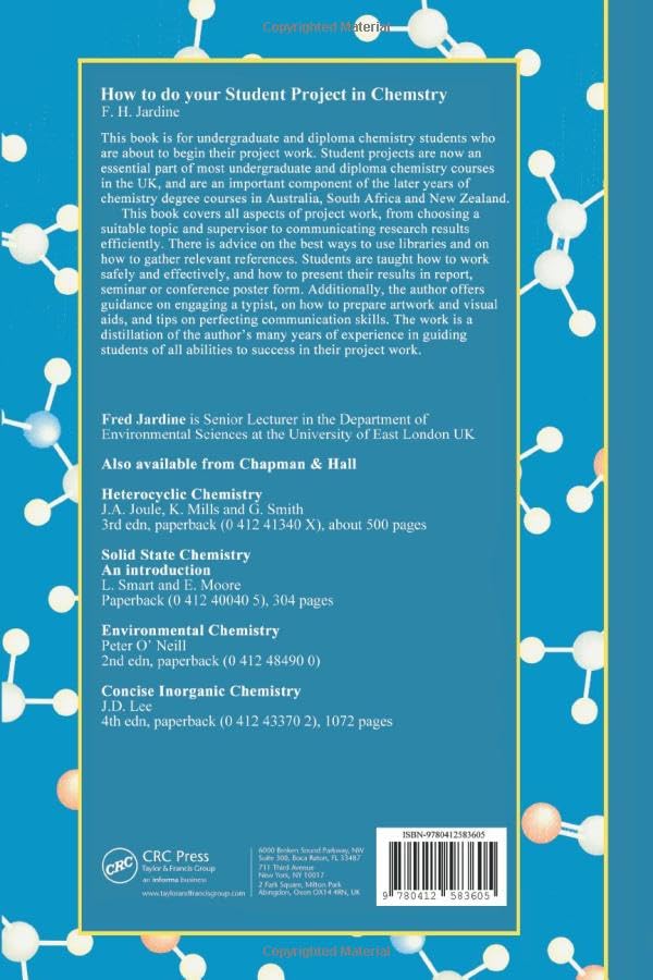 How to do your Student Project in Chemistry - Retail Maharaj