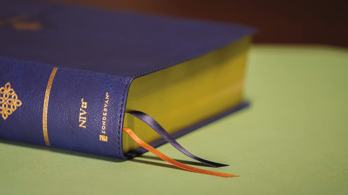 NIV, The Grace and Truth Study Bible, Leathersoft, Navy, Red Letter, Comfort Print - Retail Maharaj