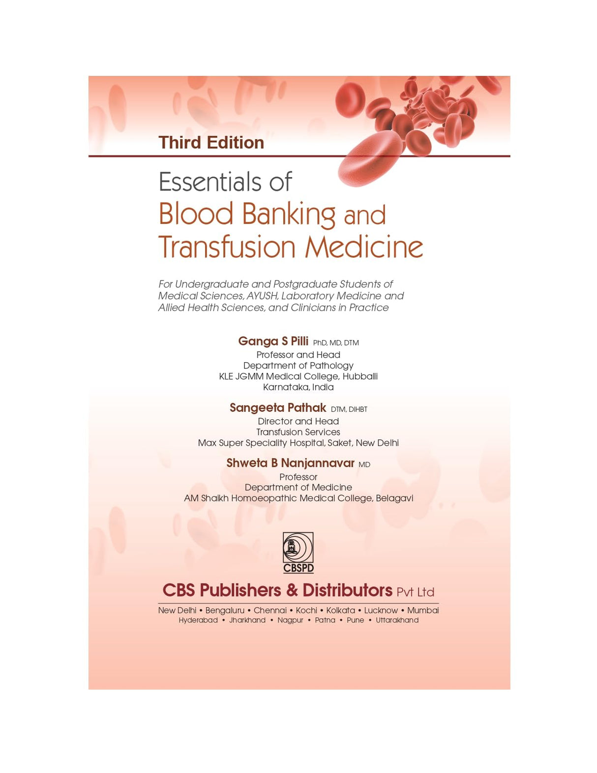 Essentials Of Blood Banking And Transfusion Medicine 3Ed (Pb 2025)