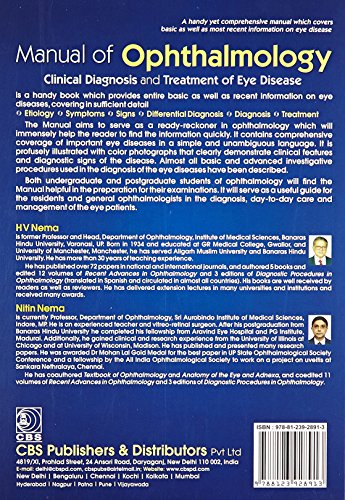 Manual Of Opthalmology Clinical Diagnosis And Treatment Of Eye Disease (Pb 2016)