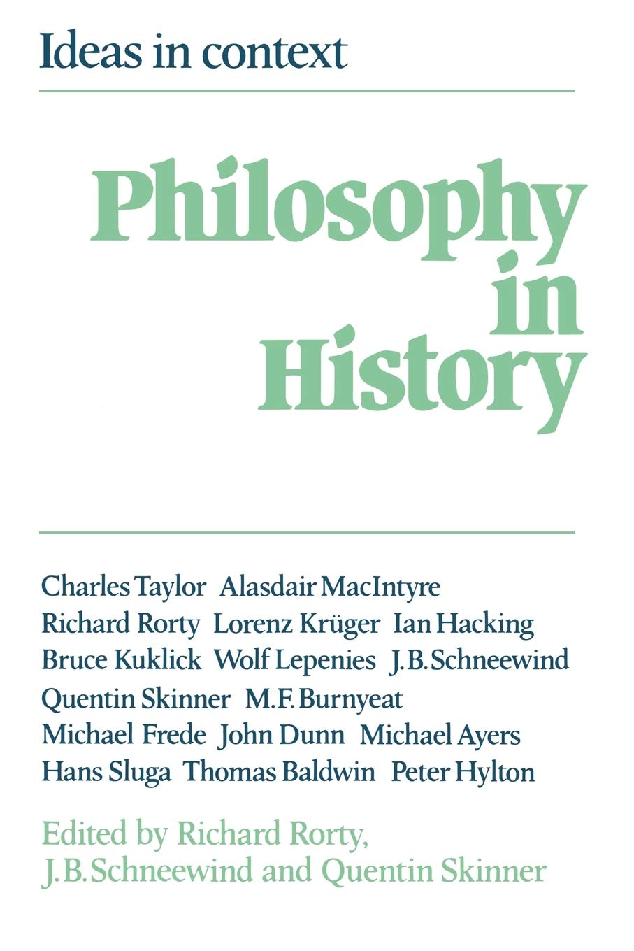 Philosophy in History: Essays in the Historiography of Philosophy
