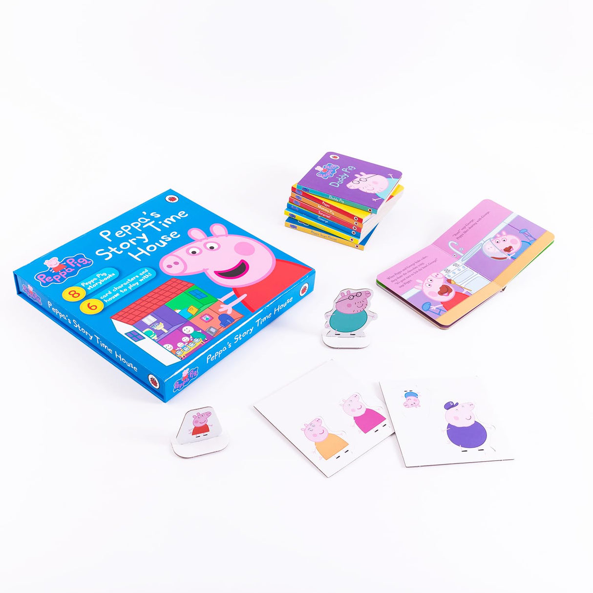Peppa’s Storytime House (Set of 8): Mini Board Books & 6 Play Characters | Peppa Pig Interactive Storytelling Gift for Toddlers & Kids - Retail Maharaj
