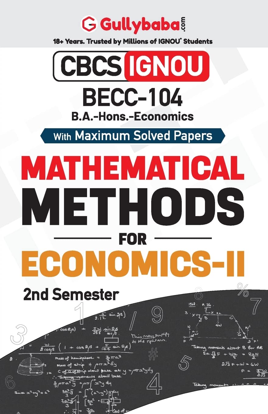 BECC-104 Mathematical Methods in Economics - II - Retail Maharaj