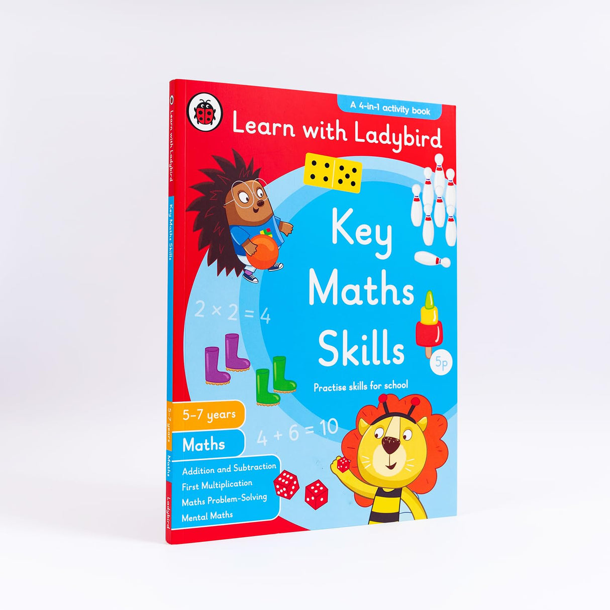 Key Maths Skills: A Learn With Ladybird 4 in 1 Activity Book – Addition and Subtraction, First Multiplication, Maths Problem-Solving and Mental Maths - Practice Skills for School (5-7 Years) - Retail Maharaj