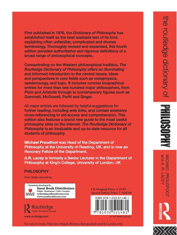 The Routledge Dictionary of Philosophy - Retail Maharaj