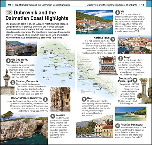 DK Eyewitness Top 10 Dubrovnik and the Dalmatian Coast (Pocket Travel Guide) - Retail Maharaj