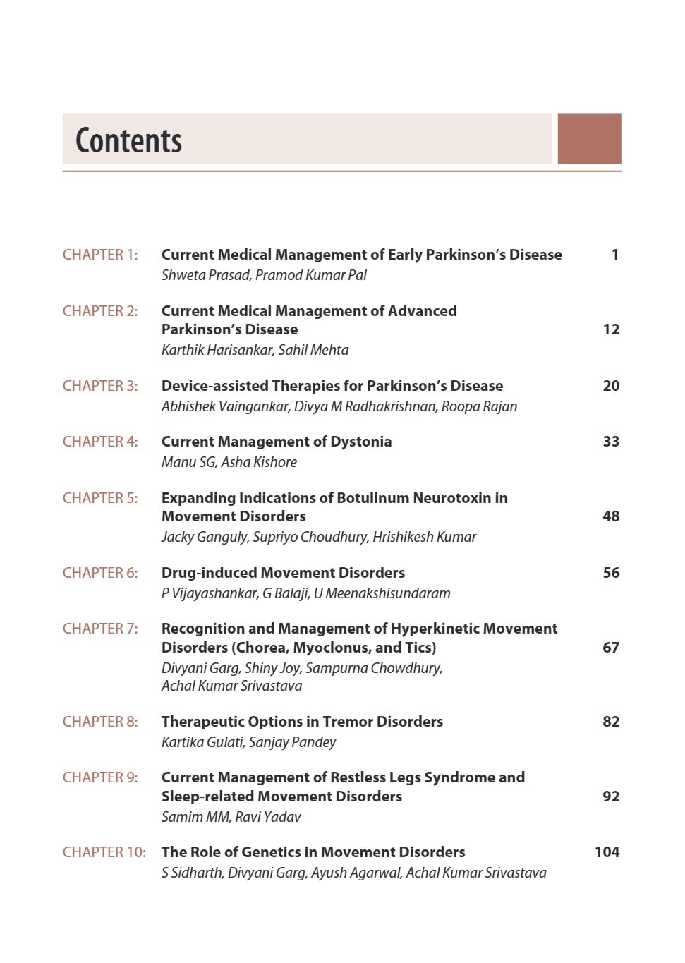 ADVANCES IN MOVEMENT DISORDERS (IAN)