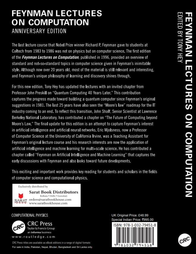 Feynman Lectures on Computation - Retail Maharaj