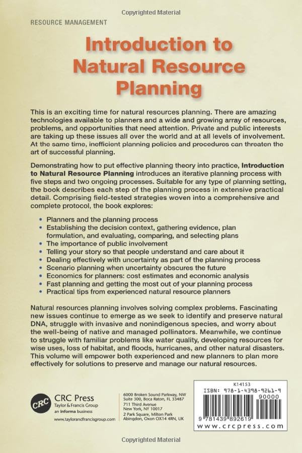 Introduction to Natural Resource Planning - Retail Maharaj