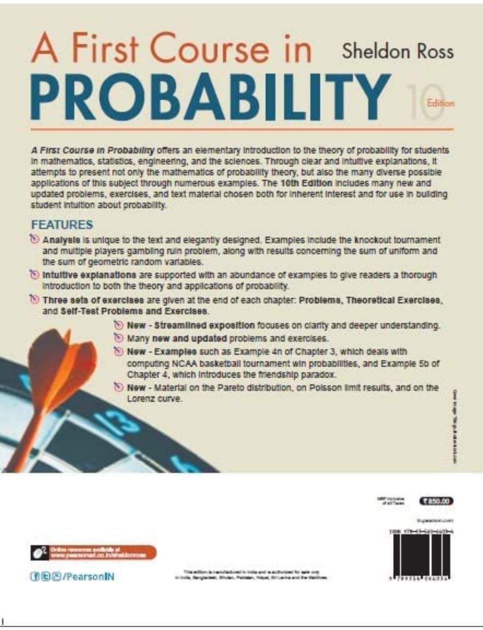 A First Course in Probability, 10e - Retail Maharaj