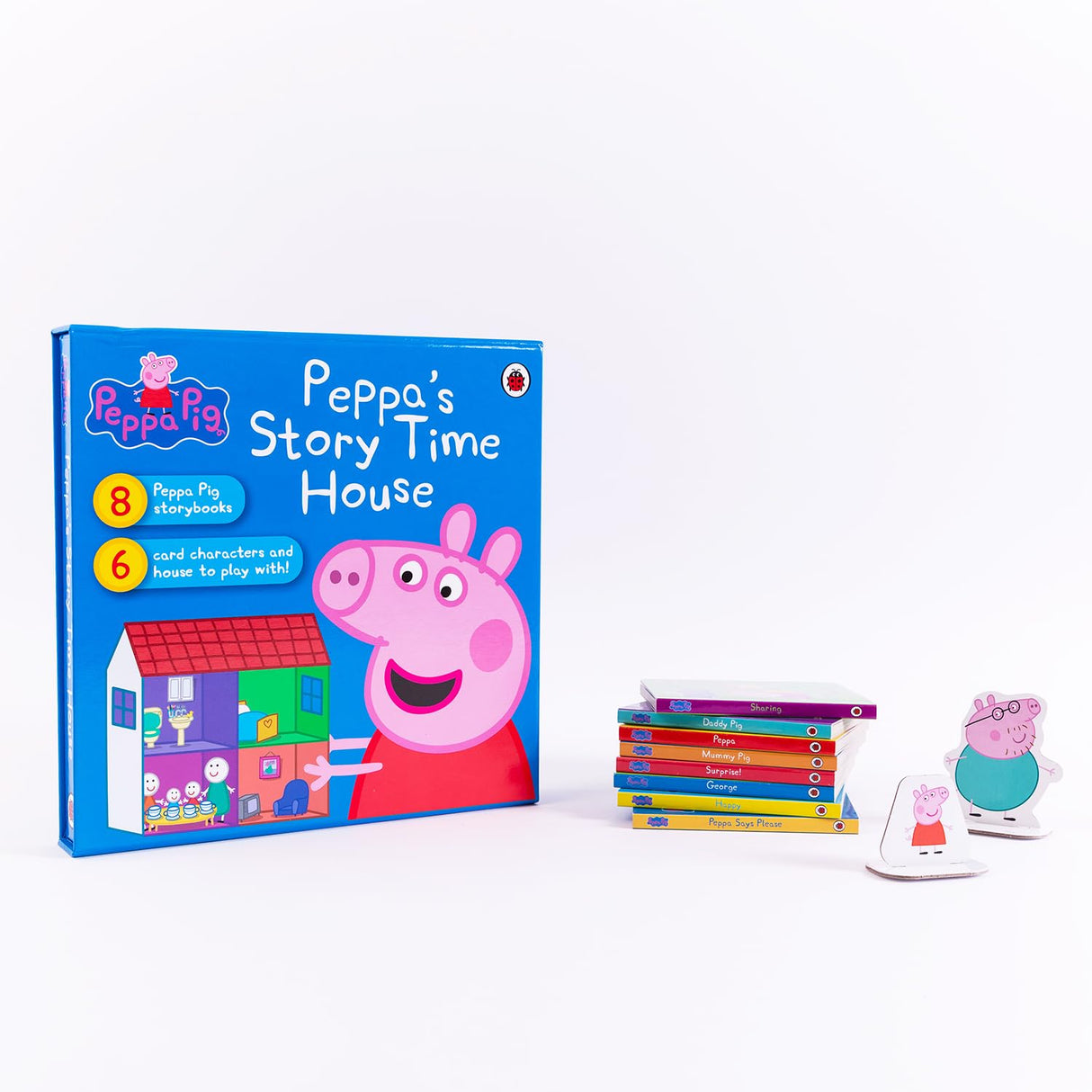 Peppa’s Storytime House (Set of 8): Mini Board Books & 6 Play Characters | Peppa Pig Interactive Storytelling Gift for Toddlers & Kids - Retail Maharaj