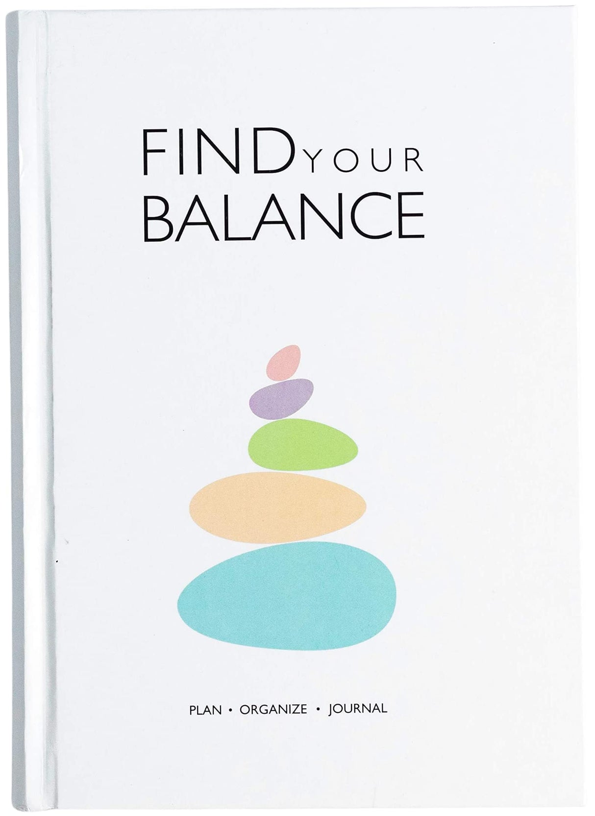 Find Your Balance Undated Planner Journal | Gratitude Journal with Habit Tracker & Mood Tracker | Includes Journaling Stickers | Undated | 4 Months - 300 Pages | (Stone White) - Retail Maharaj