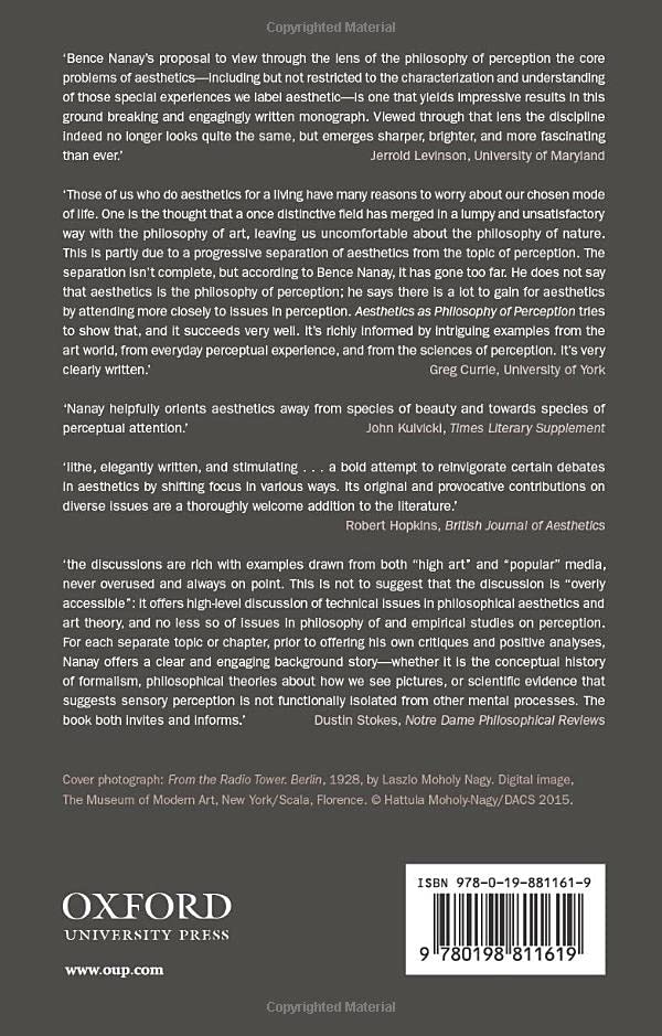 Aesthetics as Philosophy of Perception - Retail Maharaj