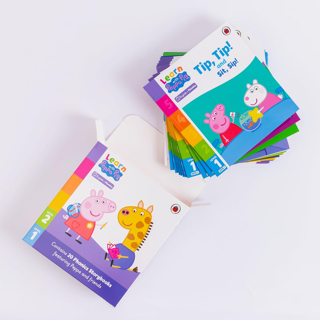 Learn with Peppa: Peppa Pig Phonics Tuckbox (20 Books Boxset Level 1 and Level 2)| Ideal for Preschool and Kindergarten Learning - Retail Maharaj