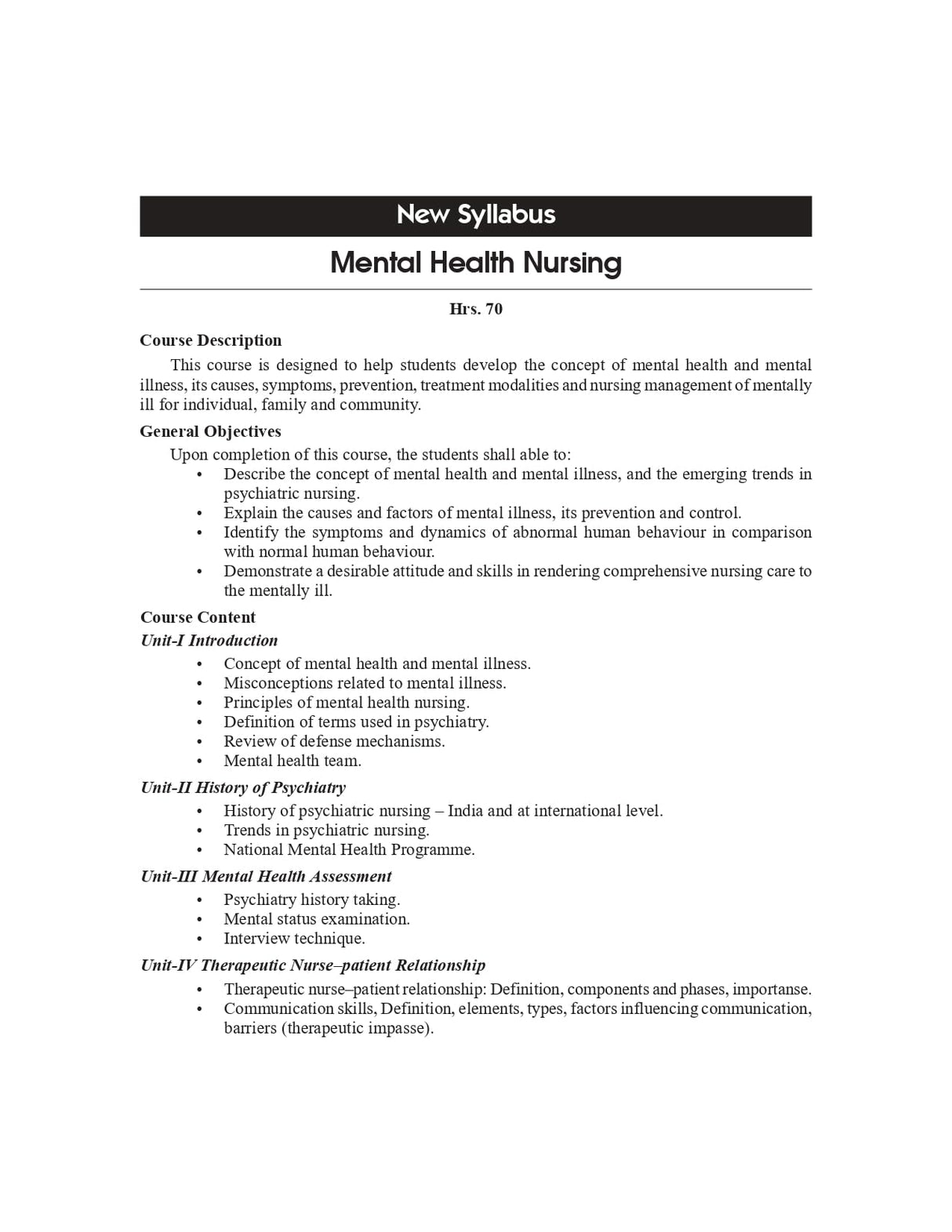 A Concised Textbook on Psychiatric Nursing Comprehensive Theoretical and Practical Approach - 2024 , 6/ed