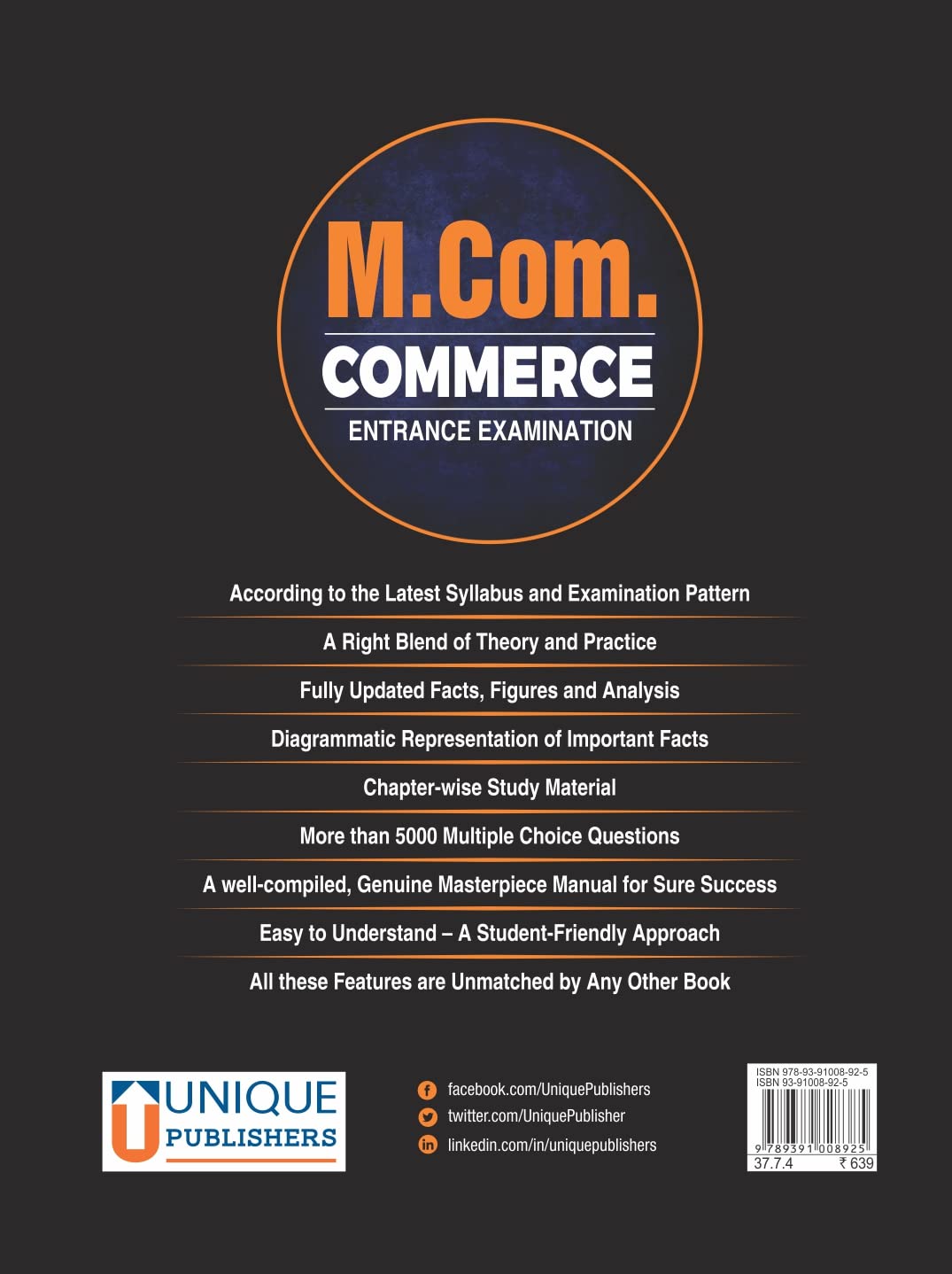 Commerce M.Com. Entrance Examination Guide | Comprehensive Prep for CUCET, B.Com. (Hons.), M.Com., UGC-NET/SET, Civil & State Public Service Exams | All Competitive Examinations