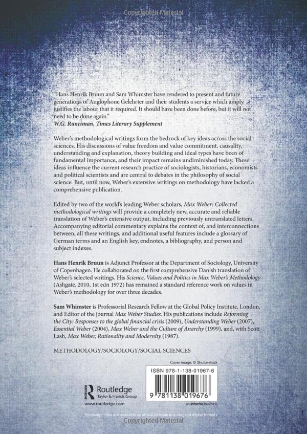 Max Weber: Collected Methodological Writings (Weber in Translation) - Retail Maharaj