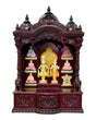 Ghar Mandir - Sag Wood (Teak Wood) with Cherry Polish (66" x 42") - Retail Maharaj