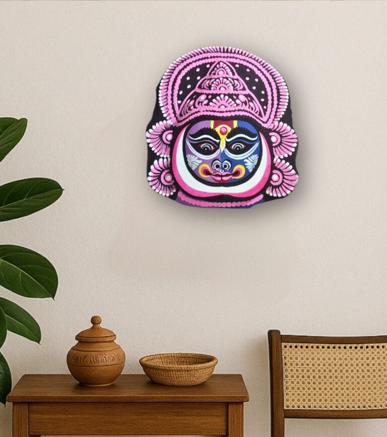 ShyamRang – The Kathakali Spirit of Purulia – Hand-Painted Folk Art Mask - Retail Maharaj