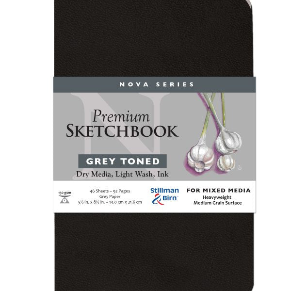 Stillman Birn Grey Nova Series Medium Grain Sketchbook Open Stock