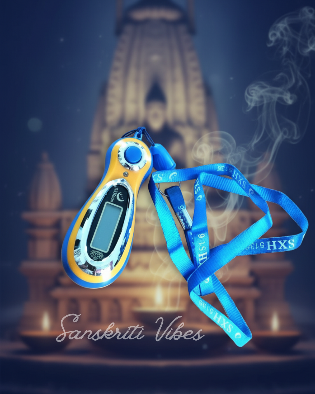 Digital Japa Counter with Lace – Electronic Mantra Counter for Meditation and Chanting