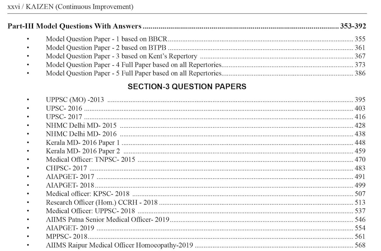 Kaizen Volume 2 - Continuous Improvement for competitive Examinations in Homeopathy - Retail Maharaj