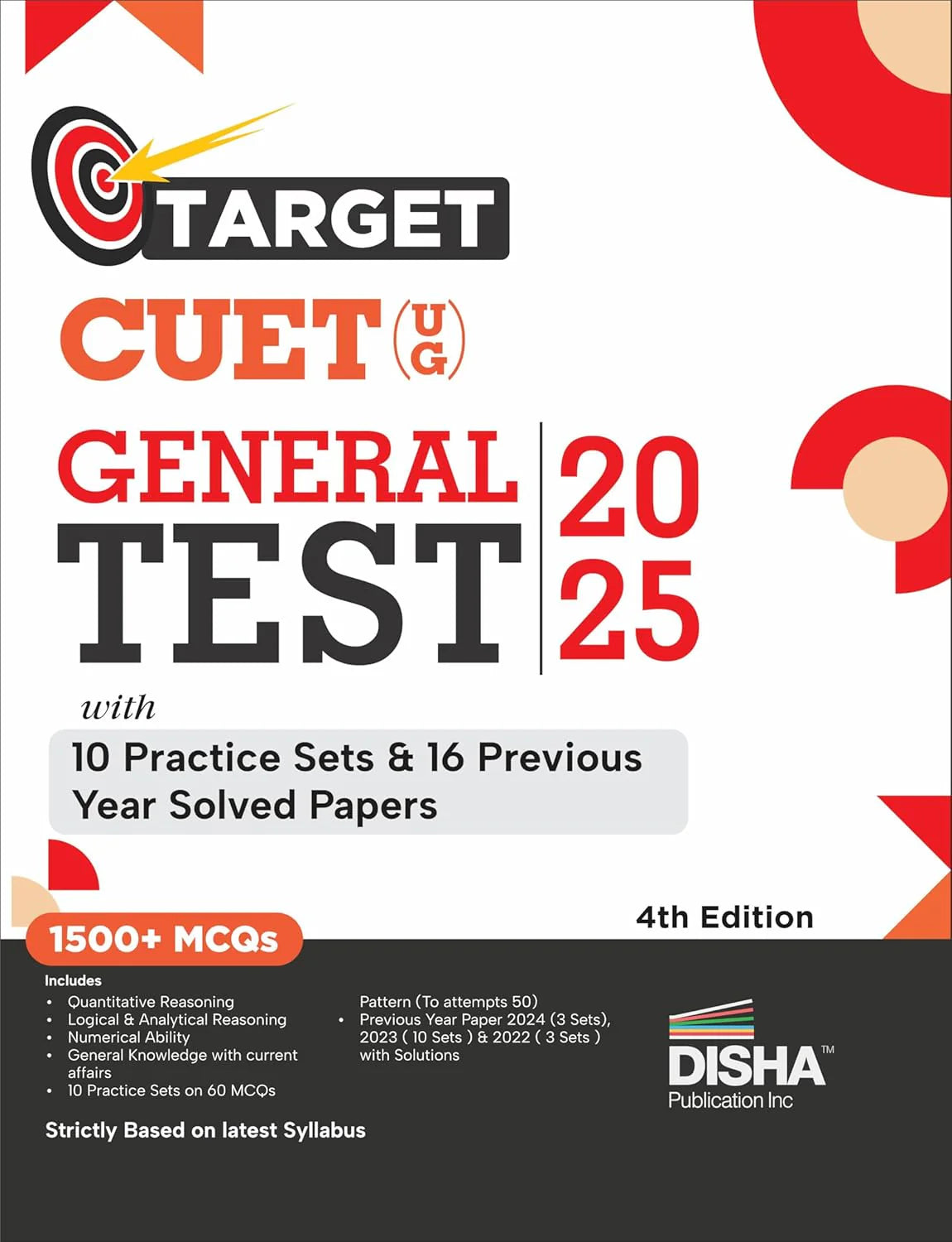 Target CUET (UG) General Test 2025 with 10 Practice Sets & 16 Previous Year Solved Papers 4th Edition - Retail Maharaj