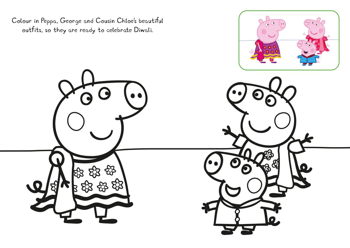 Peppa Pig: Peppa's Diwali Copy Colouring | Fun Festive Activity Book for Kids Aged 3+ | Celebrate Diwali with Peppa and Friends | Great Gift for Little Artists - Retail Maharaj
