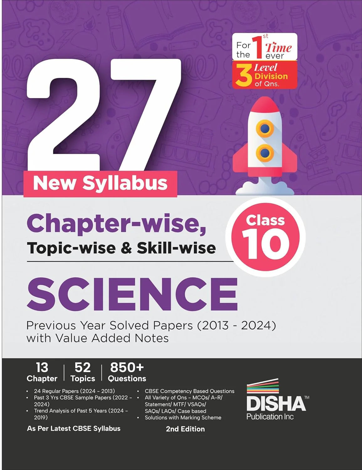 27 New Syllabus Chapter-wise, Topic-wise & Skill-wise CBSE Class 10 Science Previous Year Solved Papers (2013 - 2024) with Value Added Notes 2nd Edition - Retail Maharaj