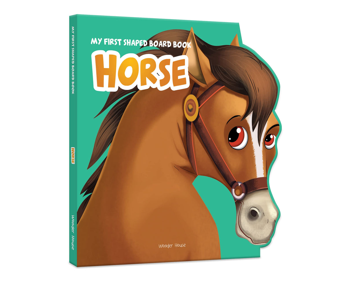 My First Shaped Board Book: Illustrated Horse - Animal Picture Book for Kids Age 2+ Board book - Retail Maharaj